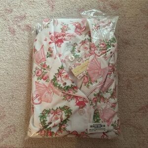 Loveshackfancy Roller Rabbit Merry Monkey Beaux Long Sleeve Polo Pajamas